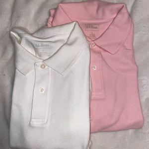 TWO Large Men's Premium Double L® Polo